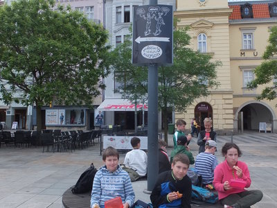 Výlet Ostrava - Masarykovo náměstí, Miniuni, Lávka Unie, Slezskoostravský hrad